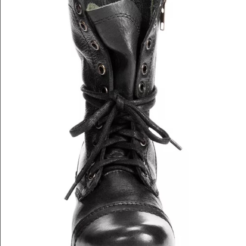steve madden black combat boots